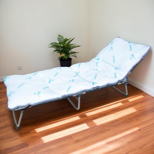 Gehannah Sleeping cot Pads for Camping - Soft Comfortable Foldable Cot Mattress for Adults, Lightweight Sleeping Mat for Outdoor & Indoor, Picnic, Hiking, Backpacking (Light Blue)