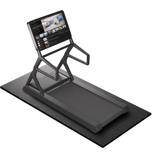 Treadmill Mat, 7'x3'/6'x3'/6'x2.5'/5.6'x2'/4'x2', 6mm Thick Exercise Equipment Gym Mat for Hardwood FloorCarpet, Compatible with Peloton Bike, Indoor Spin Bike, Elliptical