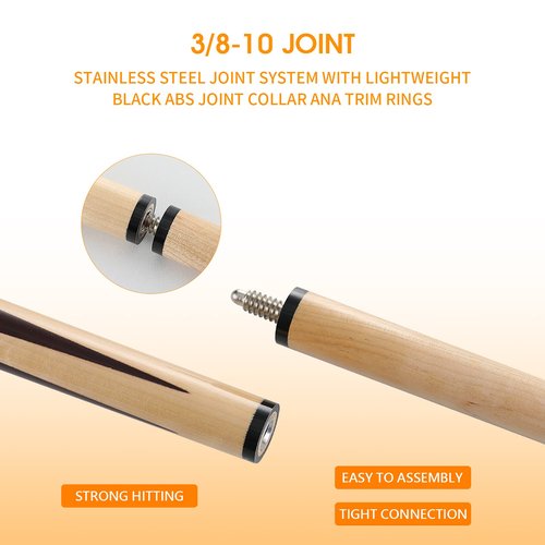 HMQQ Pool Cue Stick/Billairds cue Stick Pool Stick 58" Set of 2/Set of 4 /Set of 4 20OZ, 48" Set of 2/ Set of 4, with Different Weight/Size/Quantity (48" Set of 2)