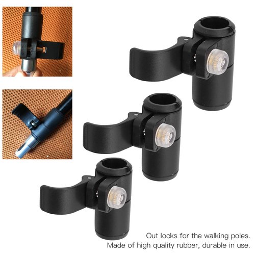 Climbing Stick Pole External Lock, Walking Pole Quick Lock, Black for Outdoors Sports Like Hiking, Backpacking, Walking, Mountaineering, Climbing