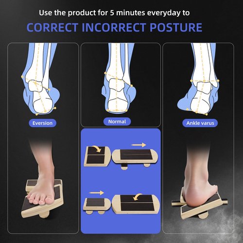 Juoe Ankle Foot Strengthener Trainer for Sprained Ankle,Balance Board,Stability Exercises,Physical Therapy,Plantar Fasciitis Relief,Posture Corrector,Balance Training,Anti Slip Wobble Board