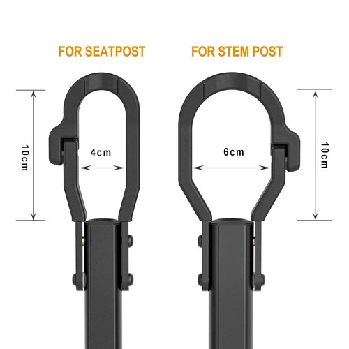 Bike Crossbar Adapter for Bike Rack (32kg/70lbs) - Top Tube Cross-Bar Adjustable - Bicycle Bike Adapter Bar for Low-Step Step-Through Bikes, BMXs, Ladies and Kids Bikes (1 PC)