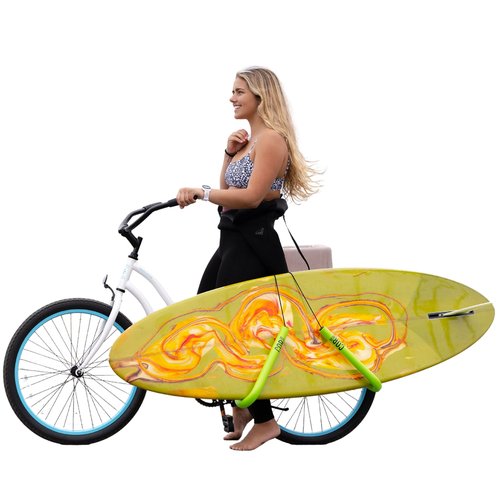 Surfboard Bike Rack | Adjustable Surfboard Bicycle Carrier Surfing Holder | Easily Attaches to Bike Seat by COR Surf