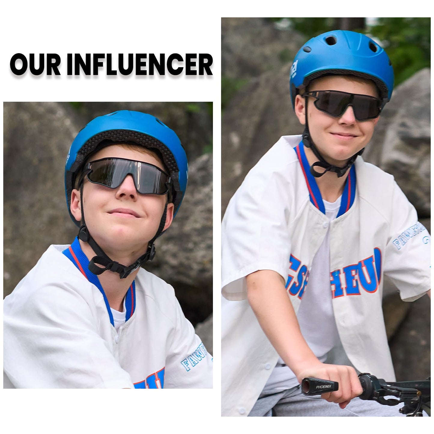 DUCO Kids Youth Baseball Sunglasses for Boys Girls Age 8-16 Polarized UV400 Protection Sports Cycling Glasses DK268