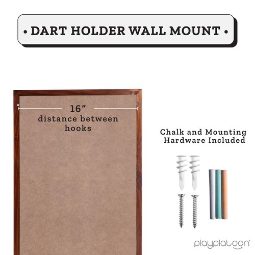 Play Platoon Chalkboard Dart Scoreboard & Holder Wall Mount with Bottle Opener - 10x17 Inch Wood Scoreboard, Professional Accessories, Holds 12 Darts