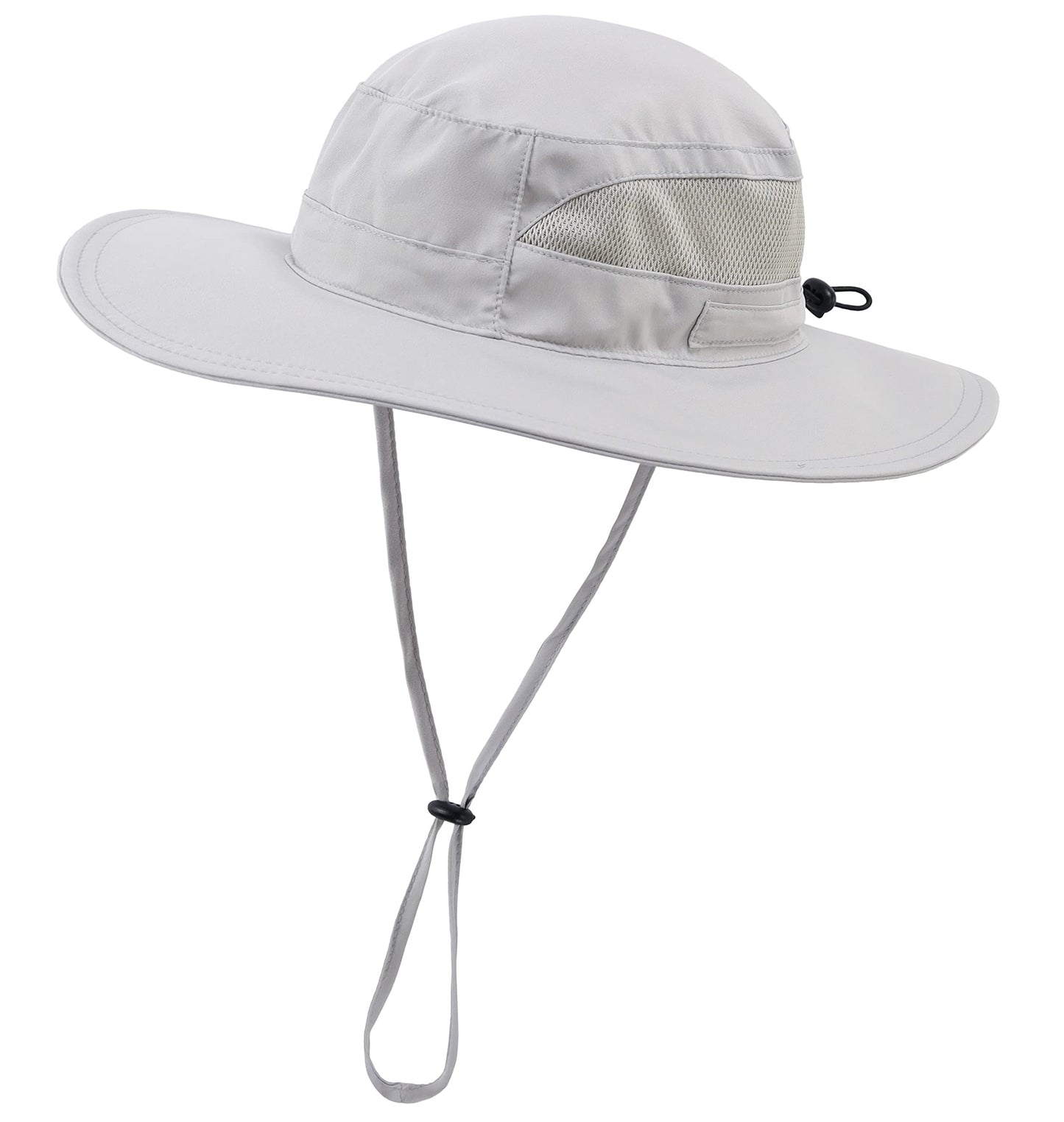 Connectyle Womens Sun Hat Outdoor Wide Brim Boonie Sun Hat Summer Beach Hats UV Protection Fishing Safari Cap Light Grey