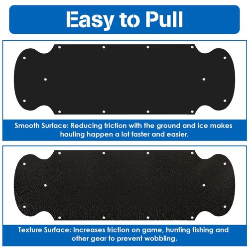 Lanathel Deer Drag Sled, Heavy Duty Dead Sled Deer Drag, Multi-Purpose Utility Sled for Hauling Deer Hunting, Fire Wood, Ice Fishing & Camping Hunting Gear, with Pull Rope & Storage Bag, Easy to Carry