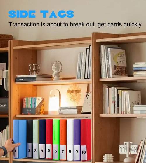 AUSIIBTO Top Loaders Binder, Holds 288 Top Loaders, Side-Loading Pages Design Compatible for 3" x 4" Toploaders 35pt Card Sleeves, Collectible Football, Baseball Trading Card Albums