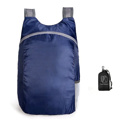 Lightweight Foldable Waterproof Backpack For Men Women Outdoor Sports Travel Leisure Bag Hiking Small Daypack 20L (DarkBlue)