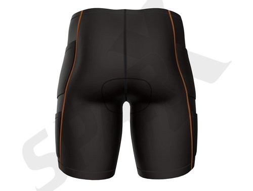 Sparx Energy Compression Triathlon Short Tri Cycling Short Bike Swim Run 7060 (2XL, Orange)