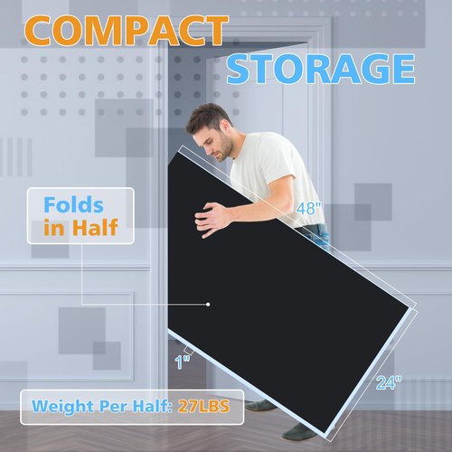 Ping Pong Table Top for Billiard Table, 96" Foldable Table Tennis Table Topper for Pool Table, Indoor Outdoor Table Tennis Conversion Top w/Net & Premium Foam Padding, Lightweight and Portable (Black)