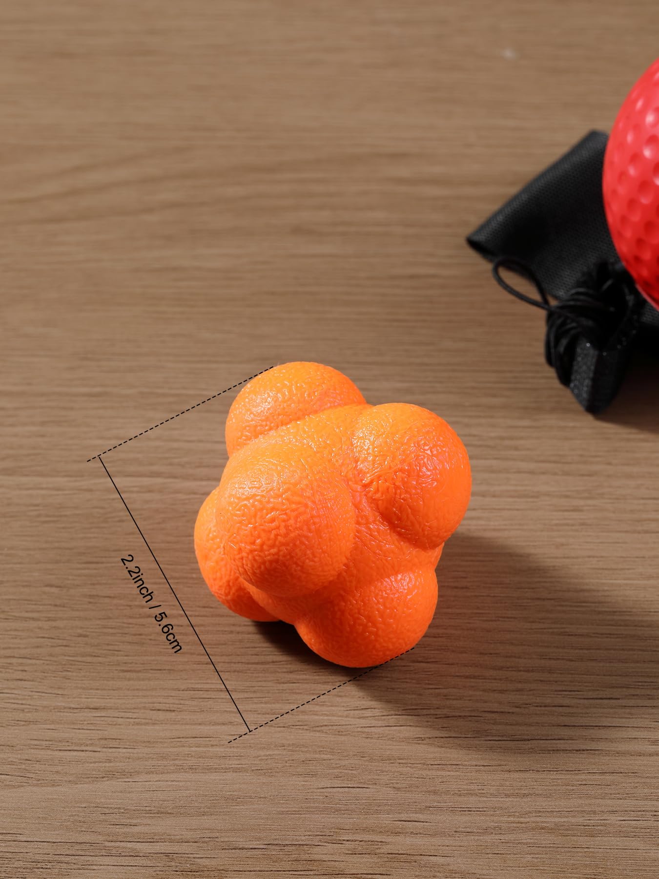 2.2inch/5.5 cm Reaction Ball for Reflex Training, Hand-Eye Coordination and Multi-Motor Exercises, Orange