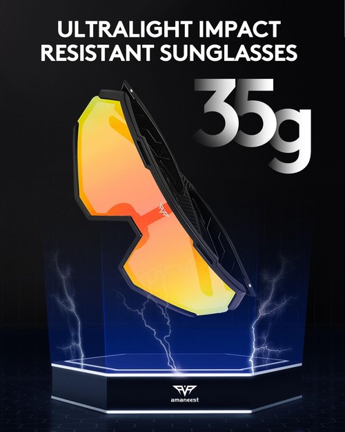 AMANEEST Sunglasses UV Protection Cycling Sunglasses for Men and Women,Impact Resistance Z87.1 for Construction