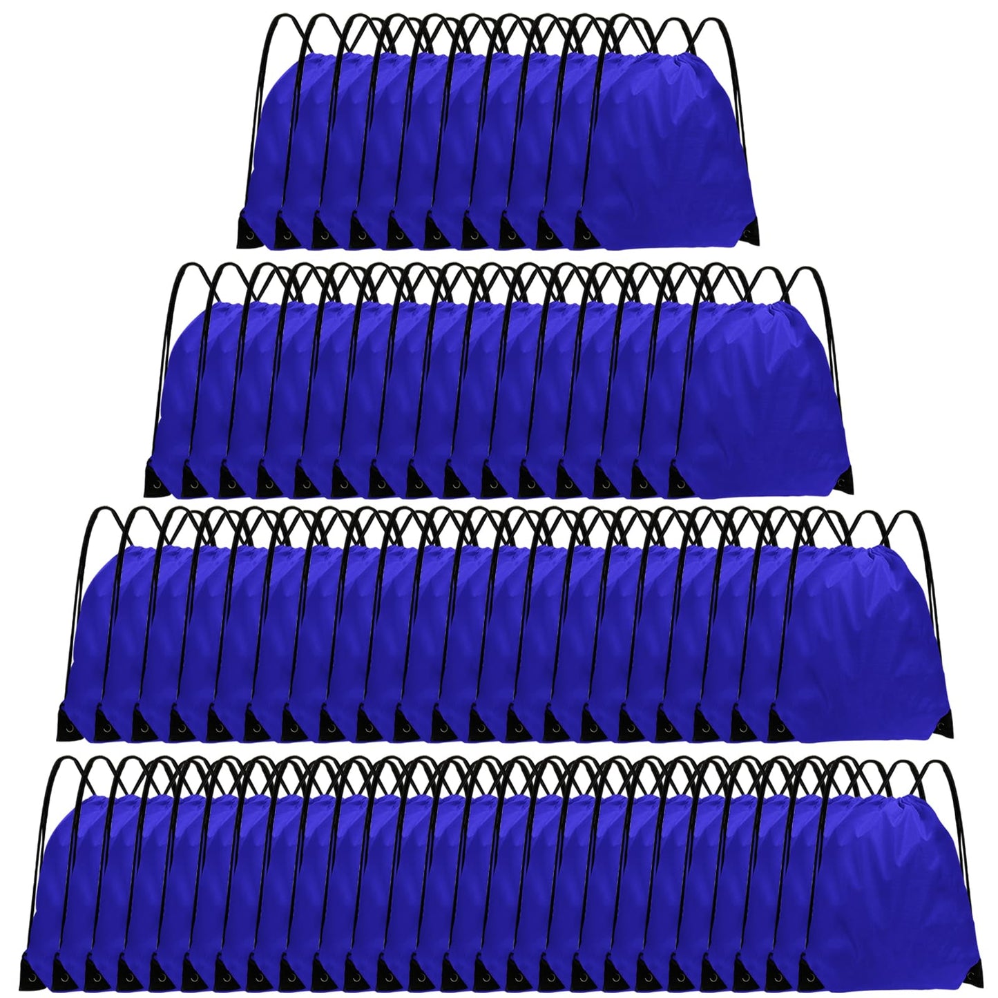 Grneric Drawstring Backpack Bulk 70Pcs String Backpack Drawstring Bags Cinch Bag Sackpack for Men Women Gym(Navy Blue)
