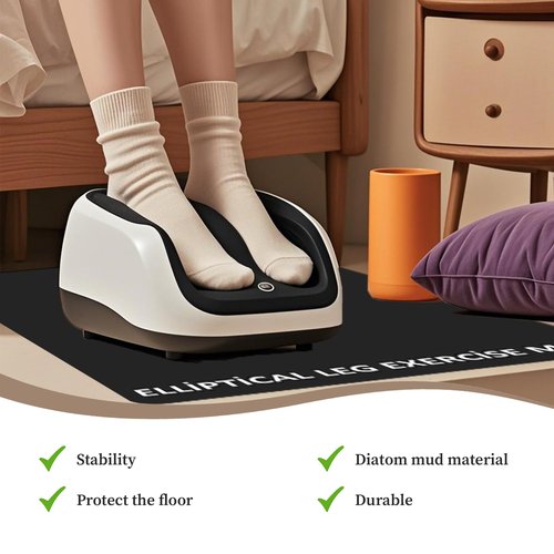 Under Desk Elliptical Mat for Peloton Bike,Small Nonslip Exercise Bike Mat for Desk Workout Equipment,Protect Hardwood Floor,Trainer Accessory for Indoor Stationary Exercise Bicycle,15.7''X23.6''