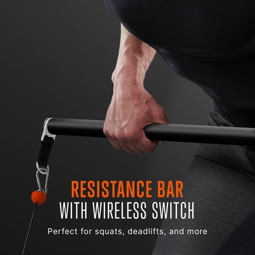 SQUATZ Apollo Board Mini: 150lb Resistance Smart Home Gym Cable Machine | Functional Trainer for Full Body Workouts | Digital Home Gym Equipment with Free App (Orange)