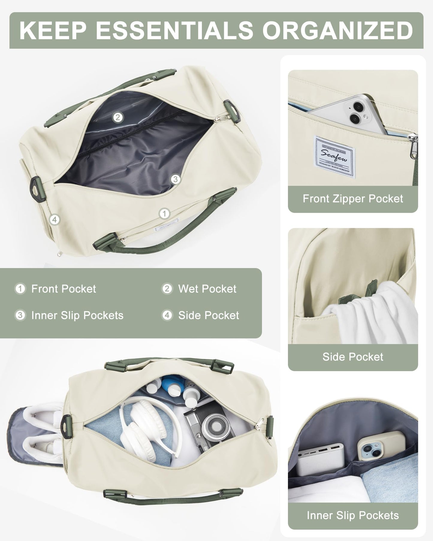 Gym Bag Womens Mens with Shoes Compartment and Wet Pocket Travel Duffel Bag for Women for Plane Sport Gym Tote Bags Swimming Yoga Waterproof Weekend Overnight Carry on Bag Hospital Holdalls