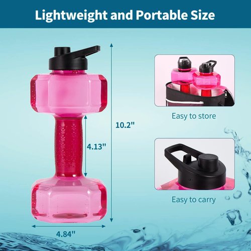 YOTAN 2 PCS Water Weights for Pool Exercise, Water Dumbbells Pool Resistance, Lightweight Pool Weights for Water Exercise Resistance, Water Aerobics Equipment for Aqua Therapy, Pool Fitness, Weight Loss, Red
