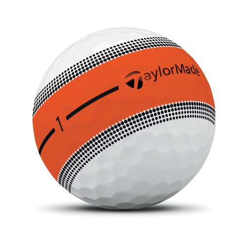 Taylormade New Tour Response Stripe Golf Balls (Multi-Colour), 1 Dozen