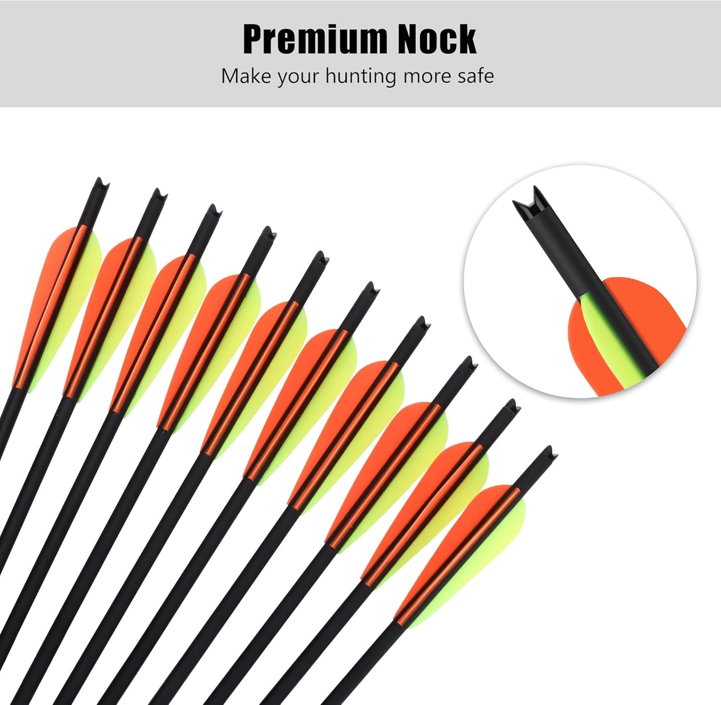 18Pcs 22 Inch Crossbow Bolt,Hunting Carbon Arrows for Outdoor Target Practice