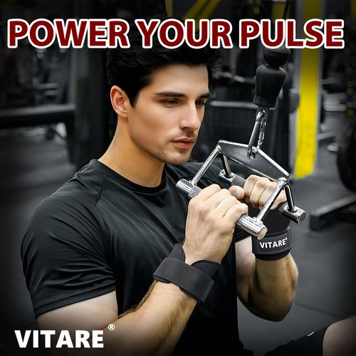 Weight Lifting Wrist Straps, Triple Leather Weightlifting Grip Wraps for Deadlifts, Pull-Ups, Powerlifting, Anti-Slip Gym Grips with Neoprene Padding, Fitness Gifts for Men Women Dad Husband (Pair)