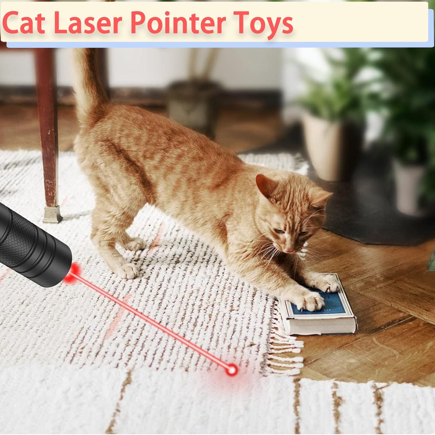 MEUSNO Lazer Pointer, Red Laser Pointer High Power Cat Laser Pointer Toy Red High Power Rechargeable Lazer Pointer for Cats Dogs Toy, High Power Laser Pointer for Presentations Cat Dogs Pet Toy