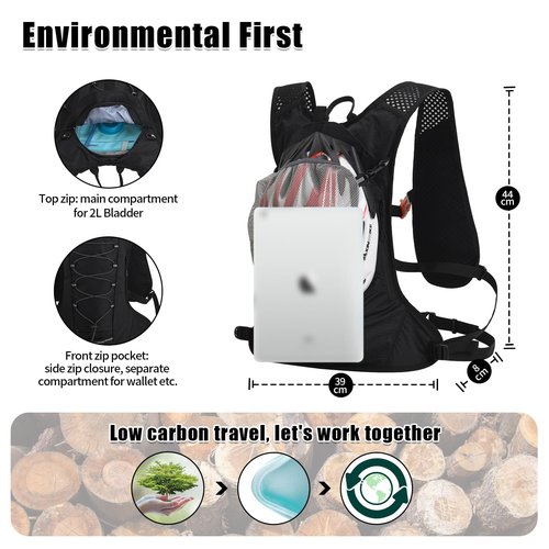 B BAIYULE Hydration Pack Backpack, 2L Water Bladder,Camel Hydrtaion Vest for Hiking Cycling Running Biking,Hydro Water Daypack for Women & Men (Backpack with 2L Bladder)