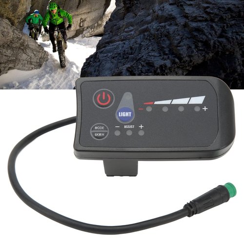 Xcello Electric Bike Power Display Meter, Universal 5 Pin LED Panel for Cycling with Waterproof Plug(48V)