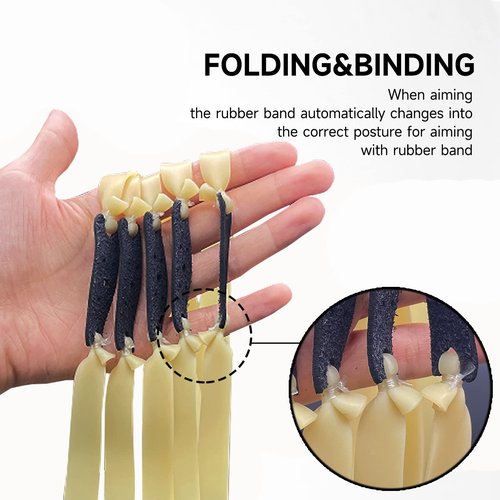 JTXCDFHMJ 10 Strips of 1.5mm Flat Rubber Slingshot Rubber Bands, Suitable for All Kinds of Hunting Slingshots, Can Be Installed with Flat Elastic Bands and Outdoor Slingshots As Elastic Bands