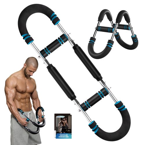 Twister Arm Trainer, 90-120 Lbs Adjustable Resistance Twister Arm Exerciser Chest Exerciser for Men, Portable Detachable Chest Workout Device Equipment for Chest Clip Muscle & Arm Strength
