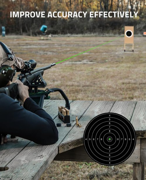 CVLIFE 2-in-1 Green Laser Bore Sight with Scope Level Kit Bore Sight Laser with 64 Adapter Fits .17 to 12GA Calibers Scope Bubble Level and Magnetic Scope Leveling Tool