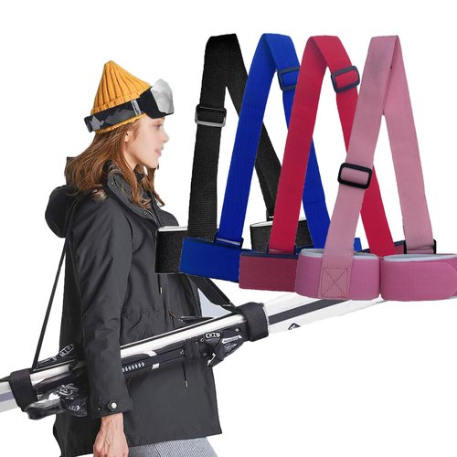 Skimate 2/4PCS Ski & Snowboard Carrier - Shoulder Strap & Binding Straps
