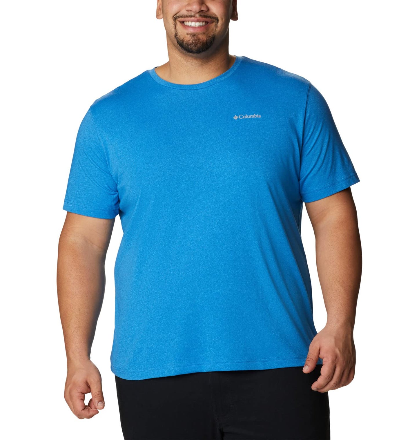 Columbia Men's Thistletown Hills Short Sleeve, Bright Indigo Heather, 1X Big