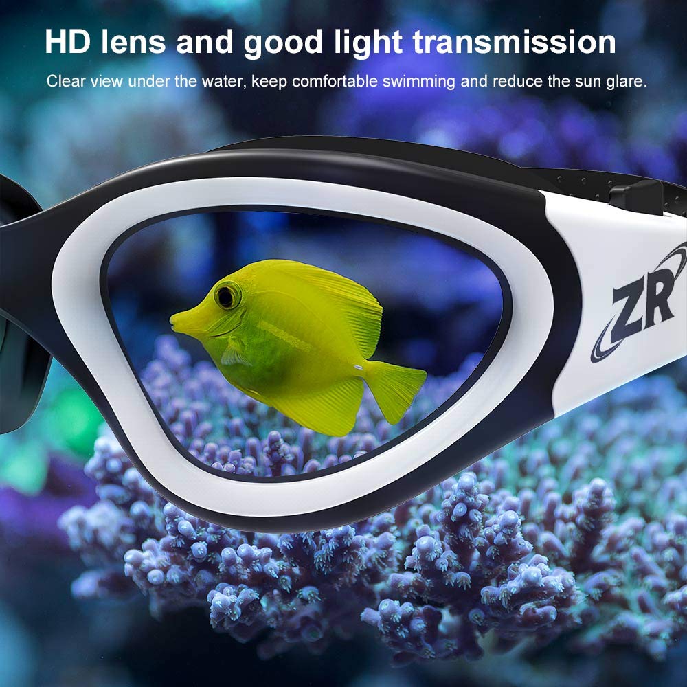 ZIONOR Swim Goggles, Upgraded G1 Polarized Swimming Goggles Anti-fog for Adult Men Women A3 (Polarized + Smoke)