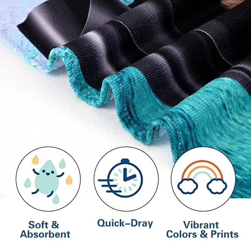 Shark Bear Beach Towel 30 x 60 in | Oversized Microfiber Quick Dry Sand Free