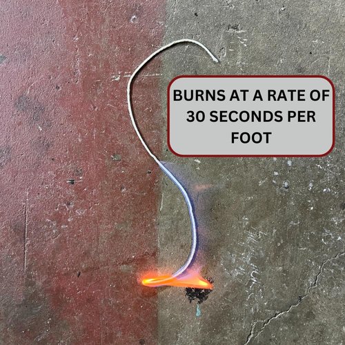Slow-Burn Fire Fuse for Crafts, Mechanical Applications, and Fire Safety (Non-Pyrotechnic) (35 Feet)
