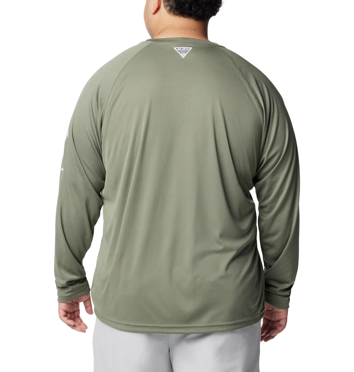 Columbia Men's PFG Terminal Tackle Long Sleeve Fishing Shirt, Cypress/Cool Grey Logo, Large Tall