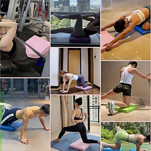 MBHKRRS Exercise Balance Pad – Large Cushioned Non-Slip Foam Mat & Knee Pad for Fitness, Stability Training, Physical Therapy (black)