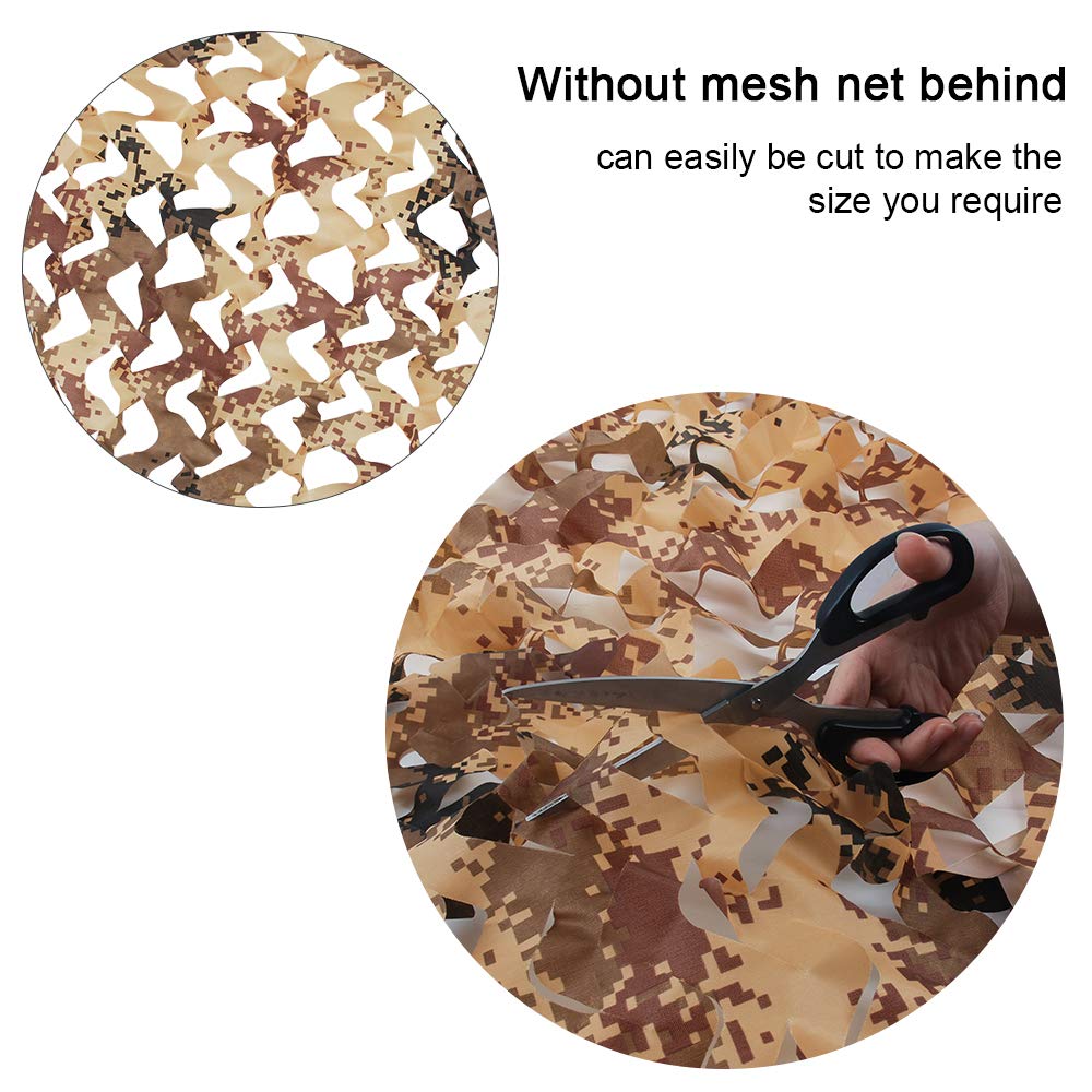 Yeacool Camo Netting Camouflage Netting Camo Tarp for Party Decor, Outdoor Hunting, Camping Off-Road Adventures(Digital Desert Camo, 16.4ftx4.9ft, 5m*1.5m)