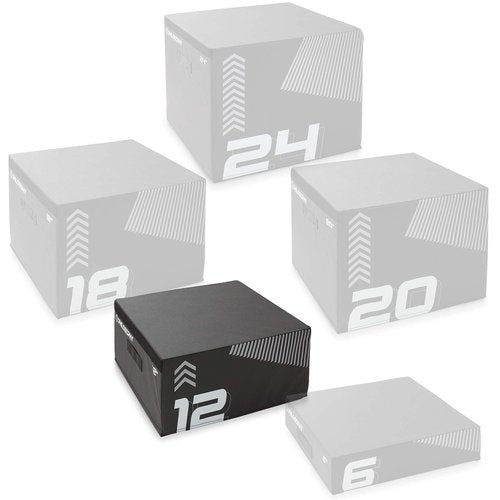 Philosophy Gym 12" Soft Foam Plyometric Box - Jumping Plyo Box for Training and Conditioning