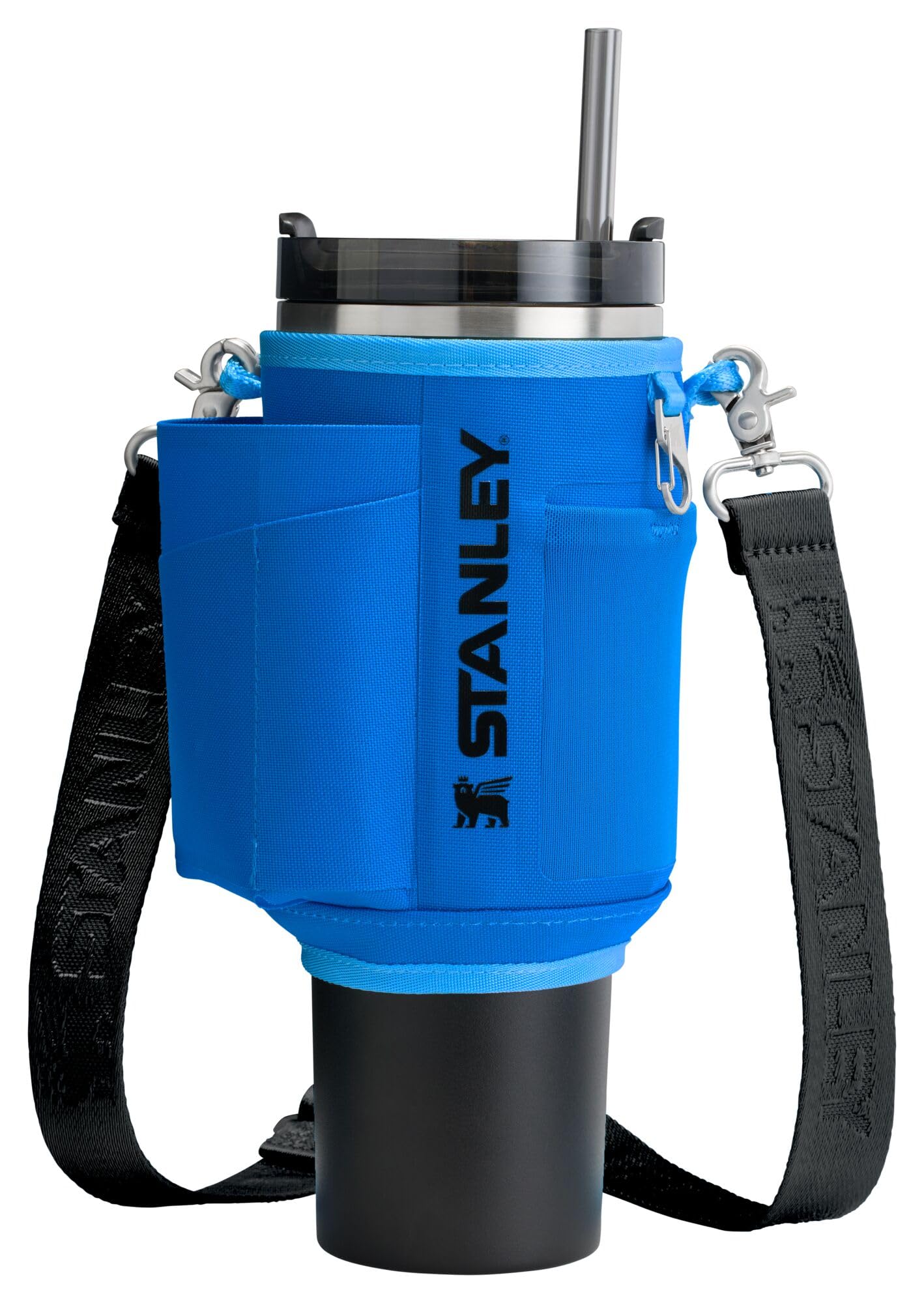 STANLEY All Day Quencher Carry All for 40 oz Tumbler with Handle | Crossbody Bag with Phone Holder Pocket, Card Sleeve & Detachable Strap | Water Bottle Carrier Bag | BPA-Free | Azure