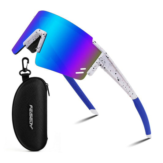 FEISEDY Kids Sunglasses Youth Baseball Sun Glasses, UV400 Sports Teens Cycling Shades for Boys Girls Age 8-16 B0048