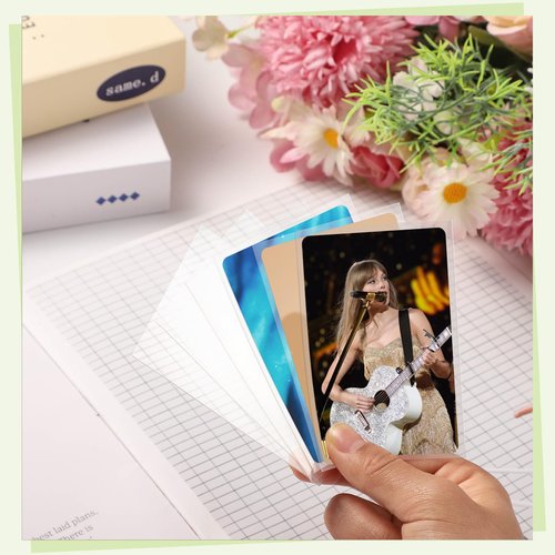 400 Pcs Kpop Photocard Sleeves 58×89mm Clear Photo Card Sleeves PVC Free & Acid Free Photocards Holder for Kpop Albums Photo Cards