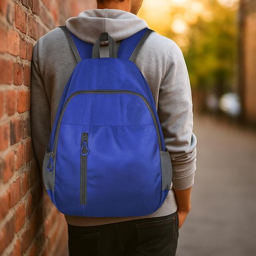 Foldable Waterproof Backpack - Lightweight Travel Backpack for Hiking, Commute & Outdoor Adventures (Dark Blue)