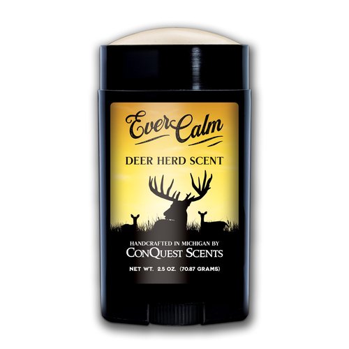 Conquest Scents EverCalm Deer Herd Scent Stick – Deer Attractant & Calming Scent, All-Season Effectiveness, Versatile Hunting Wax Stick, 2.5 oz