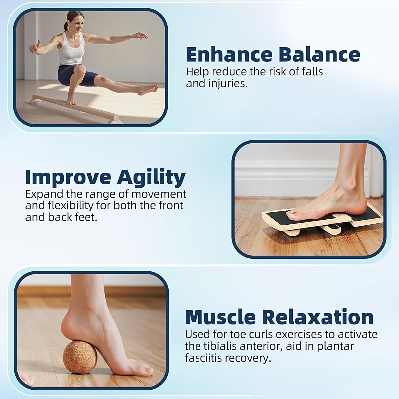 Ankle Balance Board for Adults – AxisBoard Physical Therapy, Ankle Strengthener with Proprioception Training (Black)