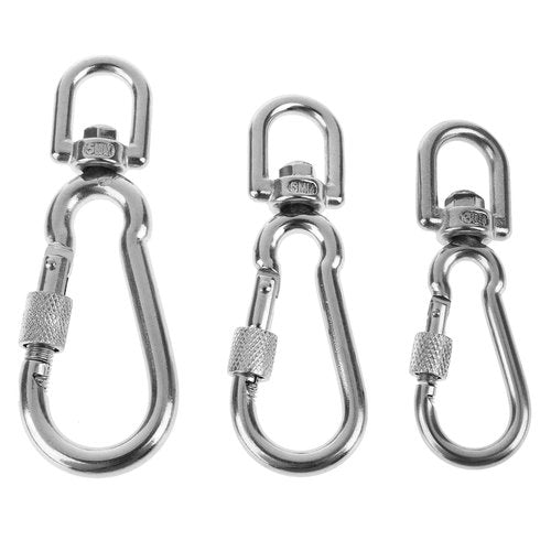 Stainless Steel Swivel Snap Hooks, Locking Dog Leash Buckle, Quick Release Buckle Carabiner Clips, for Dog Walking Camping