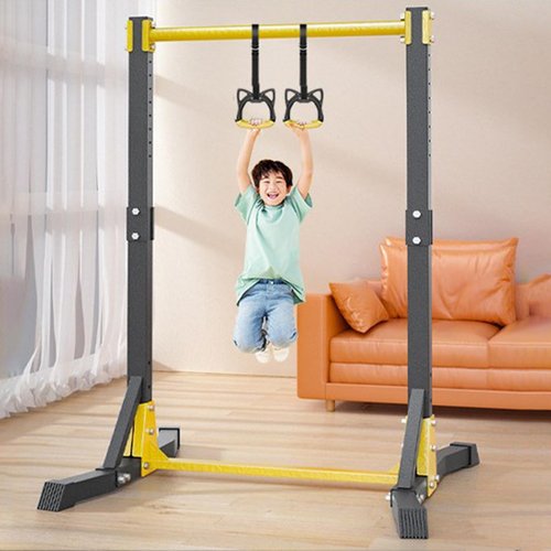 Saterkali Power Tower Pull Up Dip Station,Pull Up Station with Adjustable Portable Free Standing Pull Up Bar for Home Strength Training Fitness Equipment 400LBS with 11 Gears Adjustment Black Black