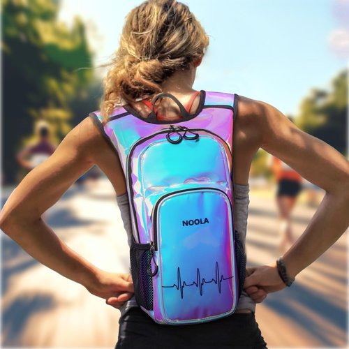 NOOLA Rave Hydration Backpack, Water Backpack with 2L Water Bladder, Festival Essential Accessories for Women Men, Hydropack Hydrobag for Festival Gear, Hiking, Running, Biking, Blue