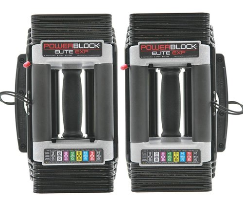 PowerBlock Elite EXP Adjustable Dumbbells, Sold in Pairs, Stage 1, 5-50 lb. Dumbbells, Durable Steel Build, Innovative Workout Equipment, All-in-One Dumbbells, Expandable with Expansion Kits